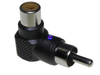 Black Right Angle 90 Degree RCA Phono Male to Female Elbow Port Saver Adapter - techexpress nz