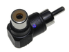 Black Right Angle 90 Degree RCA Phono Male to Female Elbow Port Saver Adapter - techexpress nz