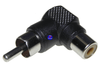 Black Right Angle 90 Degree RCA Phono Male to Female Elbow Port Saver Adapter - techexpress nz