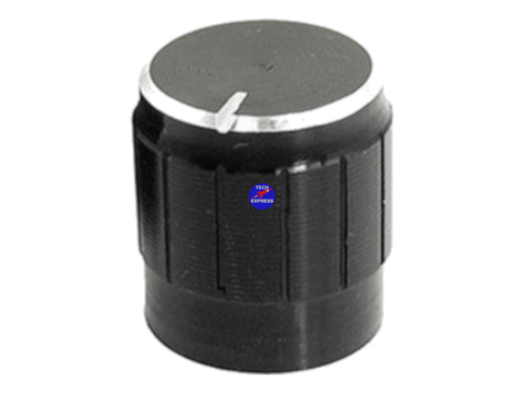 Black Rotary Control Knob For 6mm Knurled Shaft Potentiometer D Shaft - techexpress nz