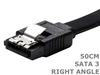 SATA Cable Sata 3 III High Speed 6Gbs 50cm Right Angle HDD Cable lock latch - techexpress nz