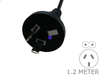 1.2 Meter 2 Pin Figure 8 Power Cable Cord 1.2M Lead - techexpress nz