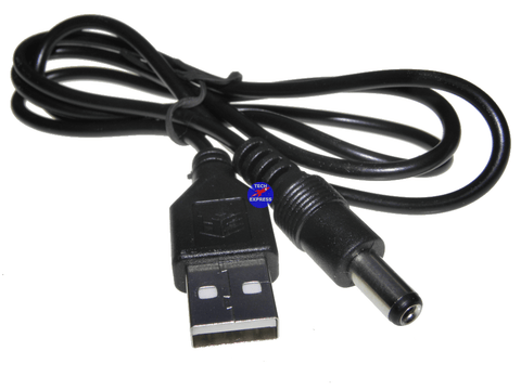 USB A Male to 5.5mm Connector 5V DC Charger Power Cable Cord - techexpress nz