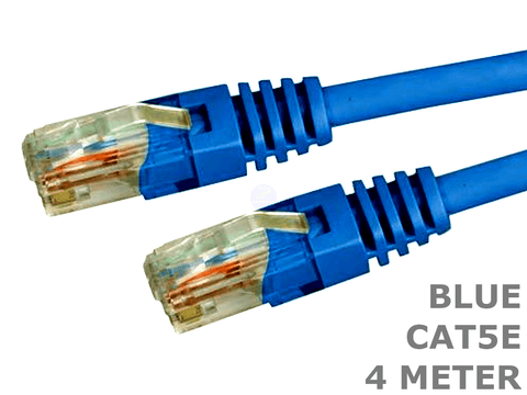 4 Meter Blue Cat5e RJ45 LAN Computer Network Patch Cable Cord Lead Cat 5e 4M - techexpress nz