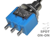 SPDT Switch Single Pole Double Throw 3 Pin ON-ON Mini Toggle Switch - techexpress nz