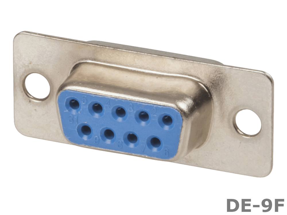 Female 9-pin 2 Row DE-9F DB9 solder connector insert - techexpress nz