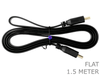 Flat Black 1.5 Meter HDMI Cable - techexpress nz