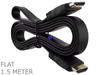 Flat Black 1.5 Meter HDMI Cable - techexpress nz