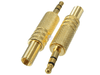 Gold 3.5mm Stereo Male Headphone Audio 3 Pole Solder Cable Cord Plug Connector - techexpress nz