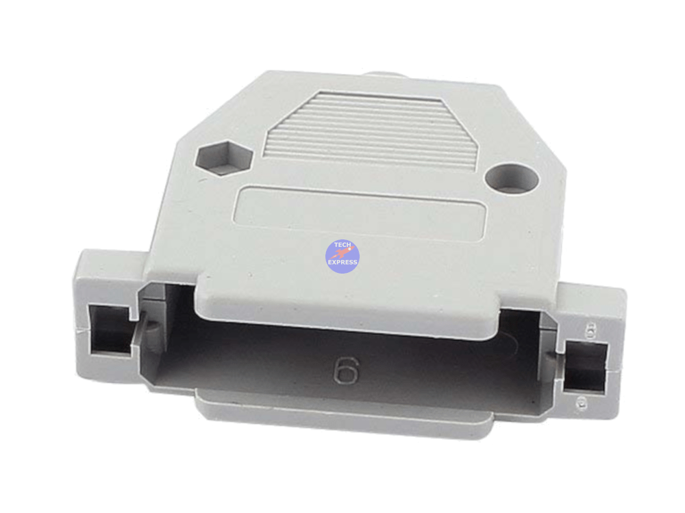 Grey ABS DB25 Connector Backshell Hood Cover Housing Back Shell Kit ...