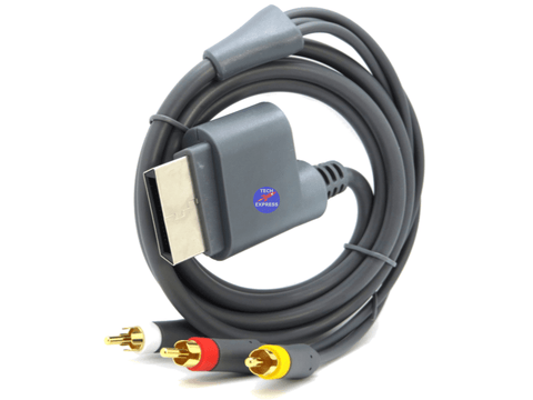 Composite AV Cable for Microsoft Xbox 360 3x RCA Audio Video Lead - techexpress nz