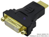 MALE HDMI Plug to Female DVI-I DVI socket video adaptor converter - techexpress nz