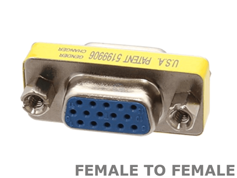 10-Pack VGA Female To Female Gender Changer Adapters - Mini DB15 Connector For Monitor & Projector