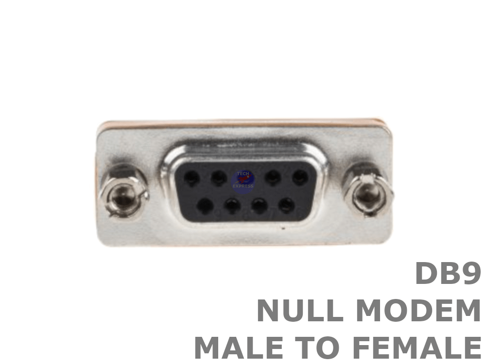 9 Pin DB9 Male to Female Null Modem Adapter - techexpress nz