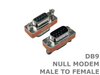 9 Pin DB9 Male to Female Null Modem Adapter - techexpress nz