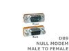 9 Pin DB9 Male to Female Null Modem Adapter - techexpress nz