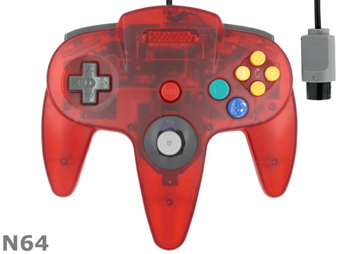 NEW Translucent Red game controller gamepad joystick for Nintendo 64 N64 - techexpress nz