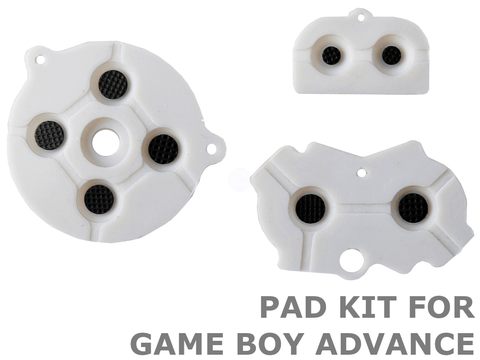 New 3 Piece Conductive Rubber Button Pad Kit for Nintendo Game Boy Advance GBA - techexpress nz