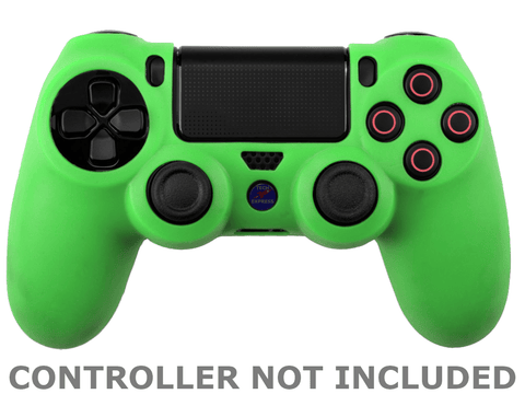 Green Anti-Slip Silicone Rubber PS4 Controller Protective Sleeve Grip Cover - techexpress nz