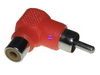RED Right Angle 90 Degree RCA Phono Male to Female Elbow Port Saver Adapter - techexpress nz