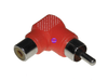 RED Right Angle 90 Degree RCA Phono Male to Female Elbow Port Saver Adapter - techexpress nz
