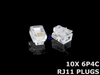 RJ11 Crimp Telephone Fax Modem Plug Connector for Stranded Cable 6P4C - techexpress nz