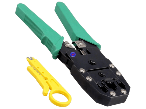 Network RJ45 RJ12 RJ11 Cat5 LAN Cable Plug Cut Strip & Crimp Tool Kit - techexpress nz