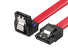 SATA Cable Straight to 90 Degree Right Angle SATA II 3.0 Gbps Red - techexpress nz