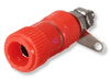 Red Insulated Panel Mount Terminal Binding Post with 4mm Banana Plug Socket - techexpress nz