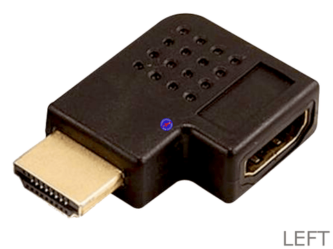 Right Angle R/A 90° Degree LEFT HDMI Male to Female RA Elbow - techexpress nz