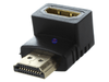 Right Angle 90 Degree 90° DOWN HDMI Male to Female Elbow Port Saver - techexpress nz