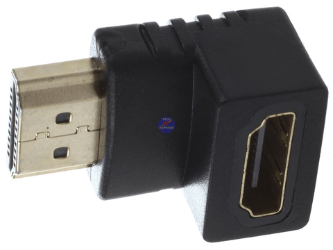 Right Angle 90 Degree 90° DOWN HDMI Male to Female Elbow Port Saver - techexpress nz
