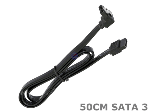 SATA 3 HDD Hard Disk Drive Cable Cord HIGH SPEED 6Gbs Black 50cm lead - techexpress nz