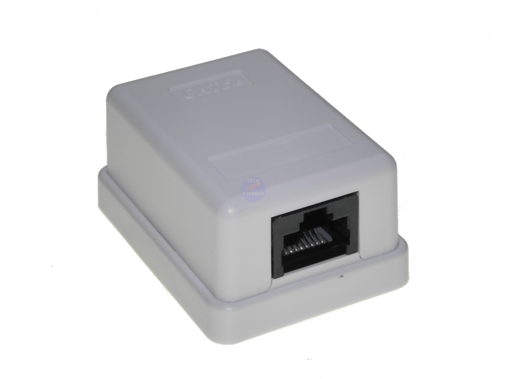 Wall or Floor Mount Cat5e RJ45 8P8C Voice or Computer Data Socket ...