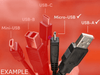 Black 1 Meter USB 2.0 Standard Type-A to Micro-B Cable - techexpress nz