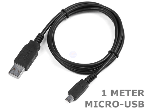 Black 1 Meter USB 2.0 Standard Type-A to Micro-B Cable - techexpress nz