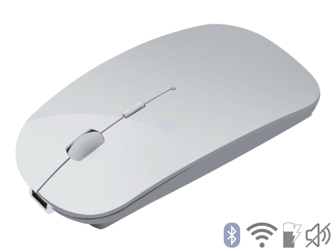 White Wireless Bluetooth Rechargeable Mouse for Apple Mac and Windows PC - techexpress nz