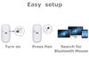 White Wireless Bluetooth Rechargeable Mouse for Apple Mac and Windows PC - techexpress nz