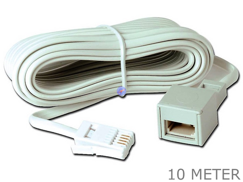 10 Meter BT Male to Female telephone extension cable cord phone lead 10M - techexpress nz
