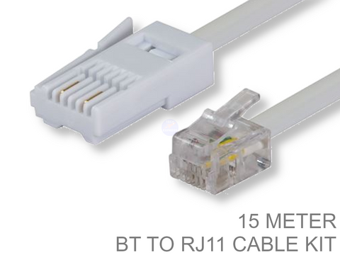 15 Meter BT to RJ11 Cable Kit - techexpress nz