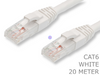 20 Meter White Cat6 Network Patch Cable 20M Cat 6 Computer Cord Ethernet Lead - techexpress nz