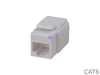 White Cat6 Certified Keystone RJ45 Jack - techexpress nz