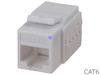 White Cat6 Certified Keystone RJ45 Jack - techexpress nz