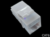 White Cat6 Certified Keystone RJ45 Jack - techexpress nz