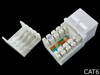 White Cat6 Certified Keystone RJ45 Jack - techexpress nz
