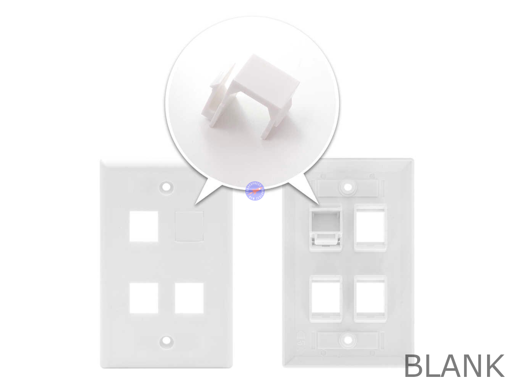Blank Keystone Clip In Insert for Empty Jack Socket Outlet Wall Plate ...