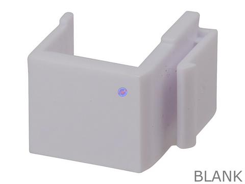 Blank Keystone Clip In Insert for Empty Jack Socket Outlet Wall Plate White - techexpress nz