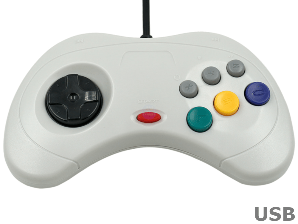 Sega Saturn USB PC MAC Pi RetroPie video game controller