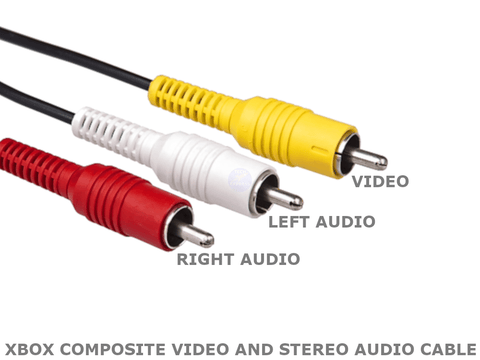 Cable for Microsoft Xbox Console Original 1.8M composite AV to RCA wire – black | ZedLabz