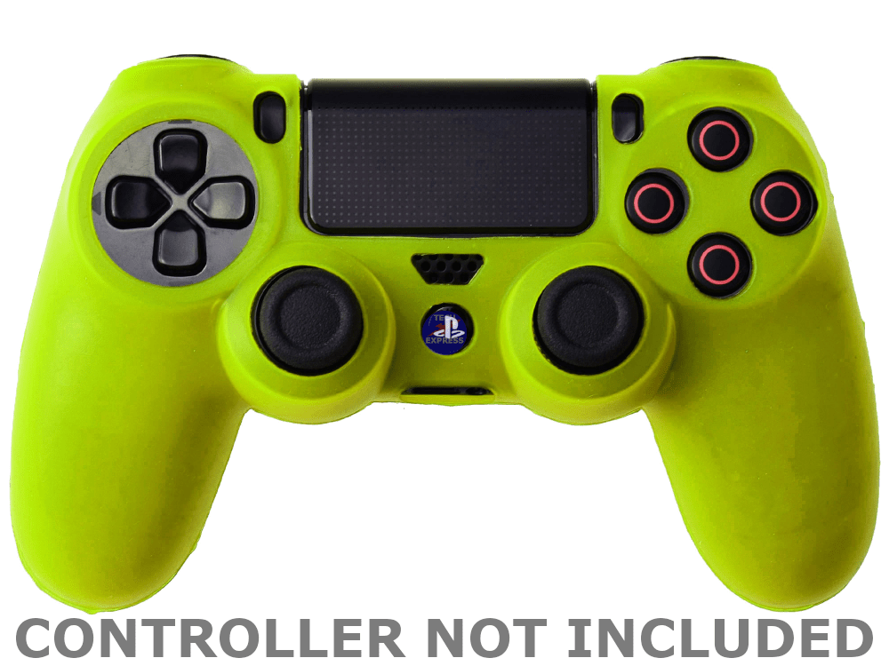 Yellow Anti Slip Silicone Rubber PS4 Controller Protective Sleeve